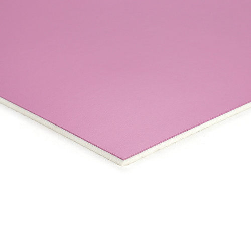 Cross-section diagram showing the 5-layer structure of the PVC playground mat.