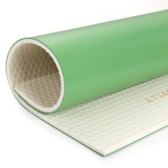 Close-up of the high-density PVC foam buffer layer for impact protection.