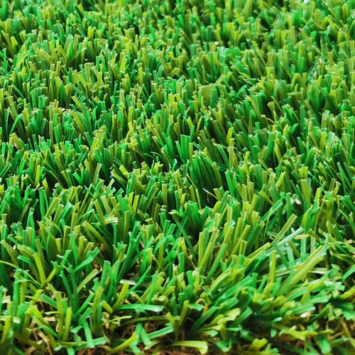 Comparison showing high anti-UV capability and color stability of the synthetic lawn.
