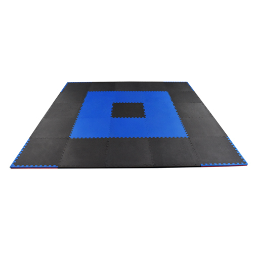 Reversible thatch-textured foam mats used for home martial arts and karate practice.