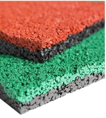 Close-up of eco-friendly recycled rubber material used for professional athletic tracks.