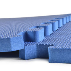 Selection of vibrant color options for kids' interlocking foam playroom flooring.