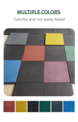 Schéma illustrant la technologie anti-ricochet par enfoncement des balles dans le tapis en caoutchouc.