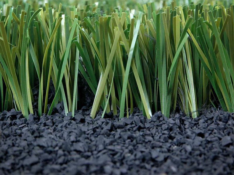 SBR rubber granules used as a shock pad and noise-reduction under-layer for sports facilities.