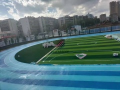 High-performance spike-resistant material used for professional sports ground surfaces.