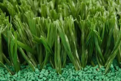 Demonstration of anti-UV and weather-resistant properties of landscape synthetic grass.