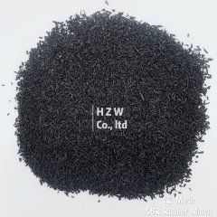 Various color options for eco-friendly SBR rubber mulch used in landscaping.