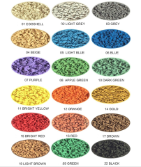 Vue en coupe d'un système de piste d'athlétisme professionnel Full PU de 13 mm.