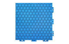 Top-down view of a 319×319×16mm three-layer hexagonal polypropylene interlocking playground tile showing the pearl pattern matte anti-slip surface, designed for superior multi-directional grip on primary school, secondary school, and kindergarten outdoor playground surfaces.