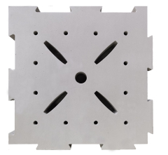 Profile and roll-end view of a 10mm LDPE shock pad for artificial turf showing the closed-cell low-density polyethylene material construction and the shock pad's cross-section thickness, used as a subsurface underlay beneath synthetic turf on football fields, rugby fields, golf courses, and indoor sports facilities with confirmed shock absorption 34.7% per EN 14808 and seepage rate 72000mm/h per EN 12616.