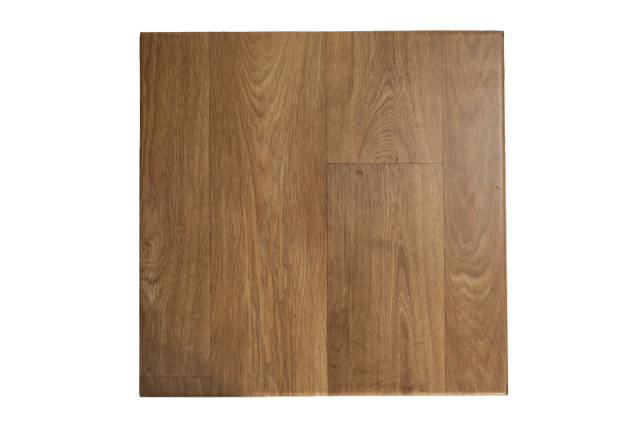 Completed home gym or premium fitness space flooring project using YC-PMU wood grain composite rubber floor mats showing full-area coverage across a residential gym room, with the wood grain surface providing aesthetic consistency with the living space and the eco-friendly odorless rubber material meeting indoor air quality requirements for enclosed residential installations.