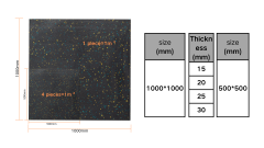 Direct physical comparison view of the three composite elastic rubber mat base type variants — flat bottom, grooved, and concealed buckle — showing structural profile differences for load distribution, sub-surface drainage, and flush joint installation applications.