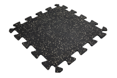 Macro texture detail of the composite elastic rubber mat high-temperature pressed coil surface layer, manufactured via precise rotary cutting, showing the low-porosity easy-to-clean surface structure for commercial gym and industrial floor deployment.