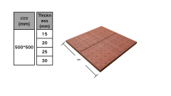Active urban public infrastructure installation site showing ordinary splicing dry-lay assembly of tactile rubber paving bricks on a municipal sidewalk sub-base, with modular 500×500 mm units being positioned into an interlocking guidance path layout.