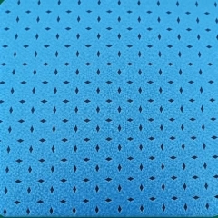 Cross-section of anti-swelling shock pad showing XPE foam layer and tension film reinforcement