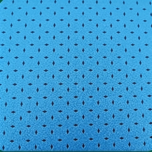 Cross-section of anti-swelling shock pad showing XPE foam layer and tension film reinforcement