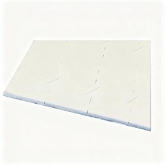 Full roll of slit shock pad showing closed-cell foam texture and slit-cut structure