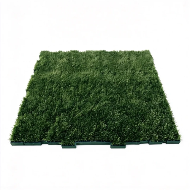 Close-up of non-infill turf protection mat surface texture