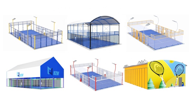 Full Set Panoramic Padel Court for Clubs and Projects (H001) - Includes Rackets and Balls,PLAY WISE,HZW PLAYWISE Best Selling Brand Padel  Panoramic Padel Court with Padel Court Rackets and Ball Free of Charge