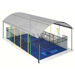 Premium Panoramic Padel Court (H008R) - Full View Design with Permanent Roof Structure,PLAY WISE,Premium Panoramic Padel Court (H008R) - Full View Design with Permanent Roof Structure
