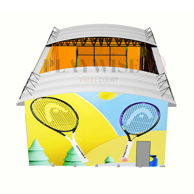 H009R Panoramic Padel Court with Electric Retractable Roof - Intelligent All-Weather Solution,PLAY WISE,H009R Panoramic Padel Court with Electric Retractable Roof - Intelligent All-Weather Solution