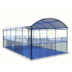 H007R Full Set Panoramic Padel Court with Simple Protective Roof - Premium Outdoor Solution,PLAY WISE,H007R Full Set Panoramic Padel Court with Simple Protective Roof - Premium Outdoor Solution