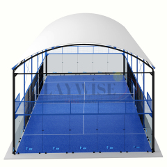 H007R Full Set Panoramic Padel Court with Simple Protective Roof - Premium Outdoor Solution,PLAY WISE,H007R Full Set Panoramic Padel Court with Simple Protective Roof - Premium Outdoor Solution