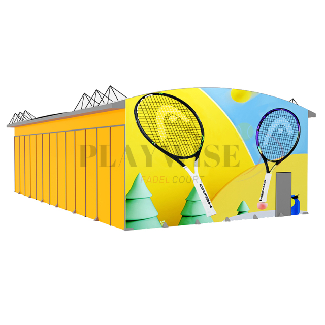 H009R Panoramic Padel Court with Electric Retractable Roof - Intelligent All-Weather Solution,PLAY WISE,H009R Panoramic Padel Court with Electric Retractable Roof - Intelligent All-Weather Solution