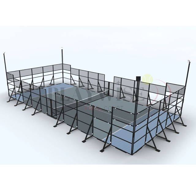Instant Install Portable Padel Court (H005) - Non-Permanent Removable Panoramic Paddle Court Solution,PLAY WISE,Instant Install Portable Padel Court (H005) - Non-Permanent Removable Panoramic Paddle Court Solution