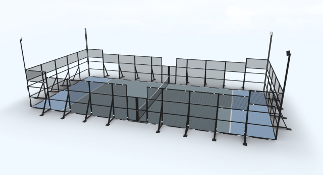 Instant Install Portable Padel Court (H005) - Non-Permanent Removable Panoramic Paddle Court Solution,PLAY WISE,Instant Install Portable Padel Court (H005) - Non-Permanent Removable Panoramic Paddle Court Solution