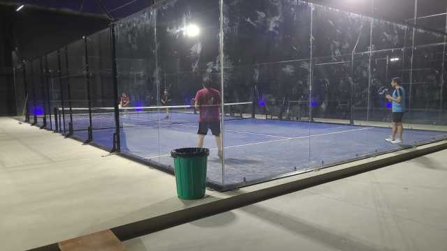 WPT Standard Panoramic Padel Court - Full View Cornerless Design for Professional Tournaments,PLAY WISE,WPT Standard Panoramic Padel Court - Full View Cornerless Design for Professional Tournaments