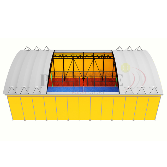 H009R Panoramic Padel Court with Electric Retractable Roof - Intelligent All-Weather Solution,PLAY WISE,H009R Panoramic Padel Court with Electric Retractable Roof - Intelligent All-Weather Solution