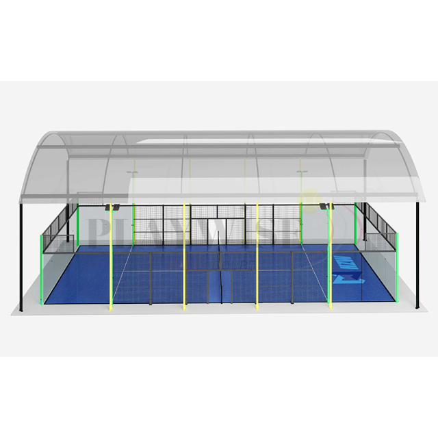 Premium Panoramic Padel Court (H008R) - Full View Design with Permanent Roof Structure,PLAY WISE,Premium Panoramic Padel Court (H008R) - Full View Design with Permanent Roof Structure
