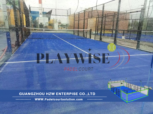 H004 Single Padel Court (20x6m) - Panoramic Full Set for Private & Small Space Installation,PLAY WISE,Standard Size Double and Single Full Set Panoramic Padel Court Customized Service