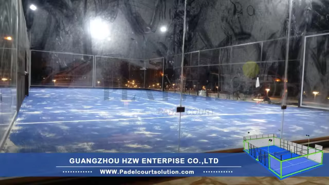 WPT Standard Panoramic Padel Court - Full View Cornerless Design for Professional Tournaments,PLAY WISE,WPT Standard Panoramic Padel Court - Full View Cornerless Design for Professional Tournaments