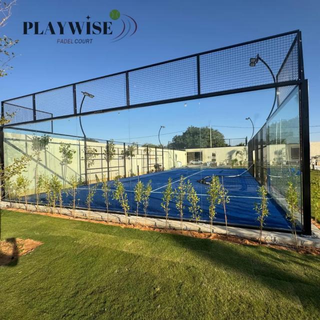 H004 Single Padel Court (20x6m) - Panoramic Full Set for Private & Small Space Installation,PLAY WISE,Standard Size Double and Single Full Set Panoramic Padel Court Customized Service
