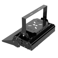 Front view of a 300–340W dedicated LED tennis court light showing the 6063-T5 aluminum housing with anti-glare optics layout, IP67-sealed construction, and 13kg structural profile, designed for installation on outdoor and indoor tennis courts at municipal complexes, tournament facilities, resort clubs, and sports centers requiring DIALux-validated photometric performance at 130 lm/W efficacy.