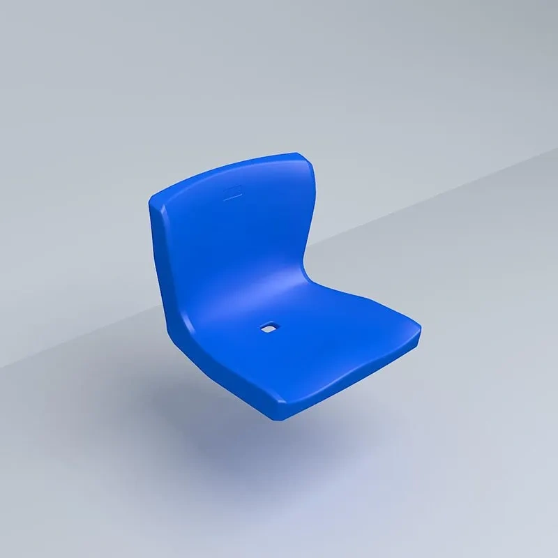 Football field seat support beam showing galvanized steel roll-forming or aluminum extrusion beam profile, powder coating or hot-dip galvanization surface finish, and bracket mounting interface for outdoor stadium seating row installation