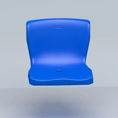 Close-up detail of YH-CY2 optional hidden slow rebound spring folding mechanism showing spring assembly position within the seat body, folding hinge interface, and mounting bracket connection point for outdoor stadium or football field bleacher row