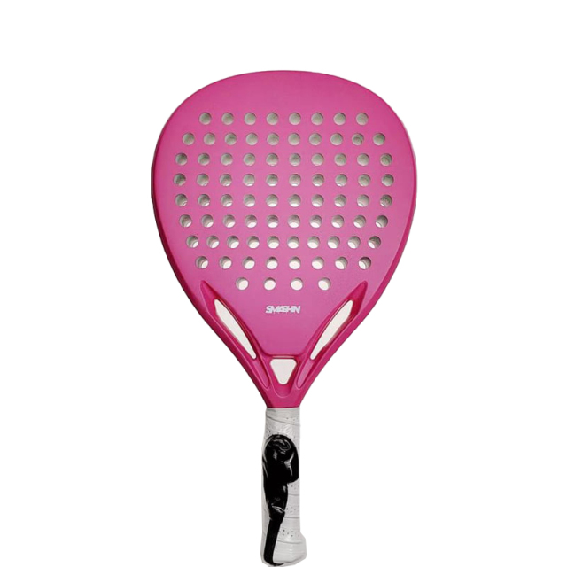 Complete geometric direct perspective of SAIOR-1-CUSTOMISED Teardrop Padel Racket showcasing the aerodynamic teardrop frame shape, Tennis Handle-4 1/4 handle standard, and scratch-resistant painting finish.
