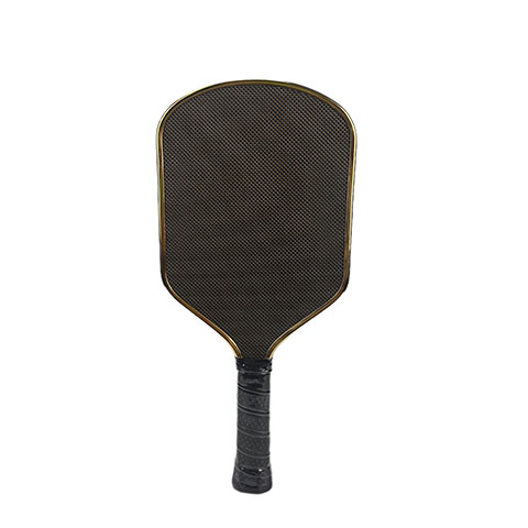Complete geometric perspective of TITANIUM Pickleball Paddle showcasing the titanium face plate, 410mm length frame, TPU tape guard edge, and custom grip handle interface.