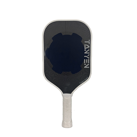 Complete geometric perspective of the Trufoam SX-CP-T pickleball paddle showcasing T700 carbon fiber face, TPU edge guard perimeter, and 415mm composite frame structure for wholesale procurement reference.