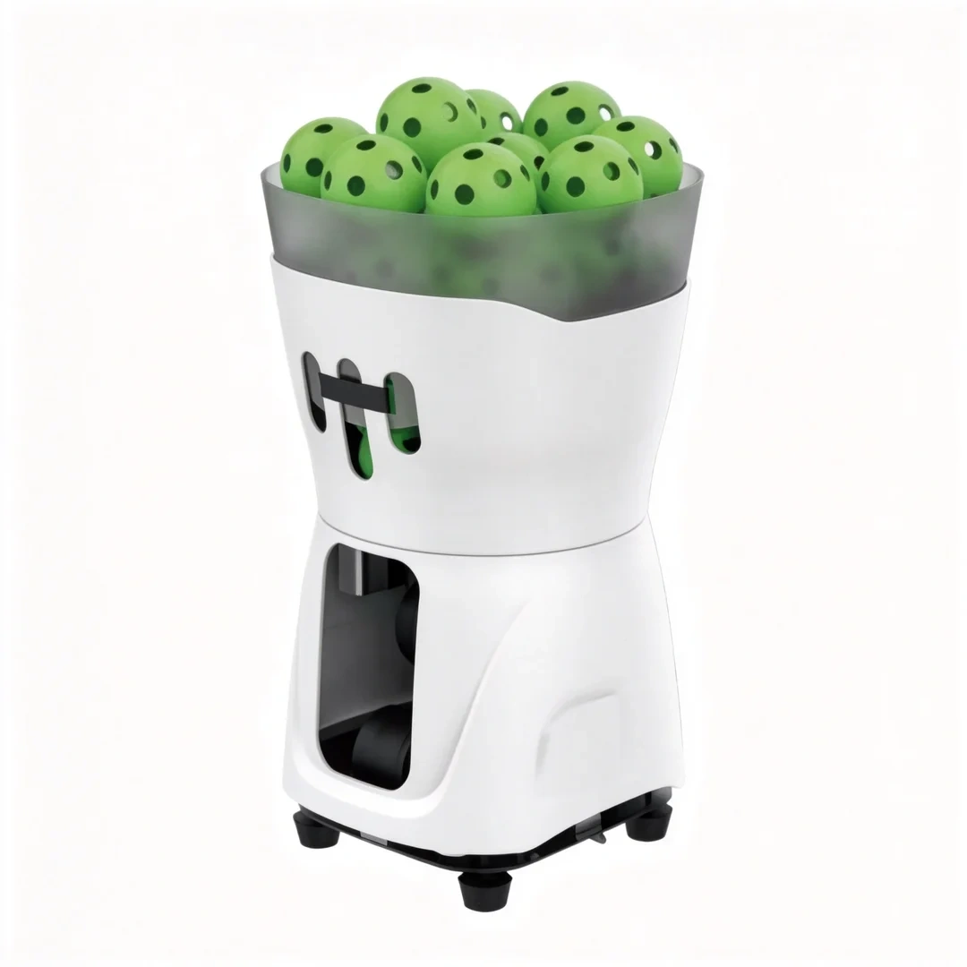 Portable Pickle Ball Machine front view with ABS and metal structure