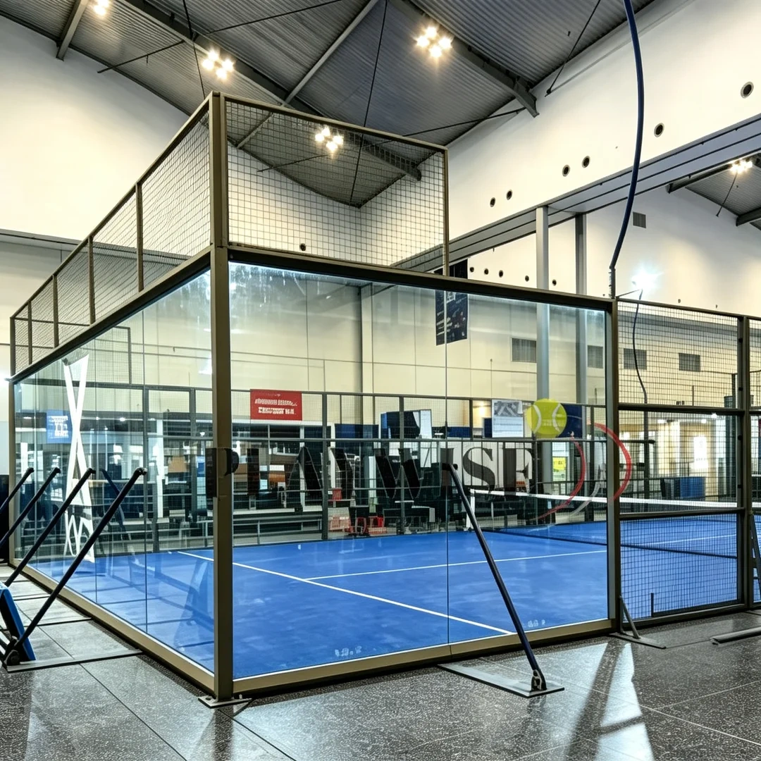 FIP Panoramic Padel Court H011 with tempered glass and steel structure