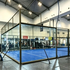 FIP Panoramic Padel Court H011 with tempered glass and steel structure