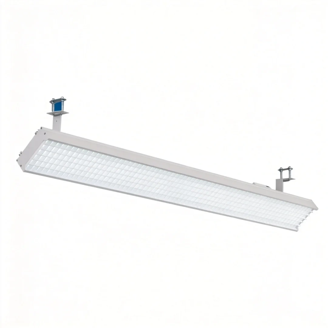 Deep-baffle anti-glare lighting fixture for badminton courts