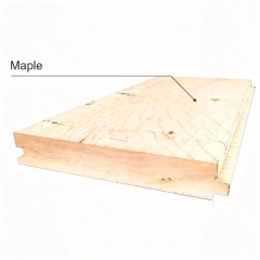 Engineered wood sports flooring system for basketball court applications