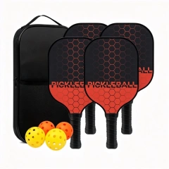 Back view of fiberglass pickleball paddle for training and recreational use