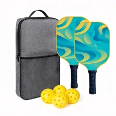 PU handle detail of wooden pickleball paddle