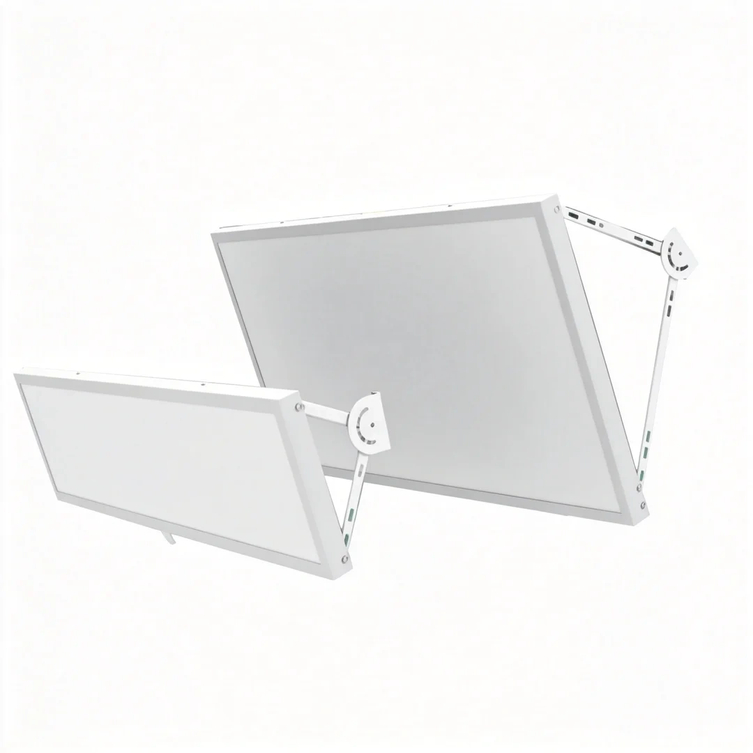 Badminton court flat panel light with anti-glare optical design front view